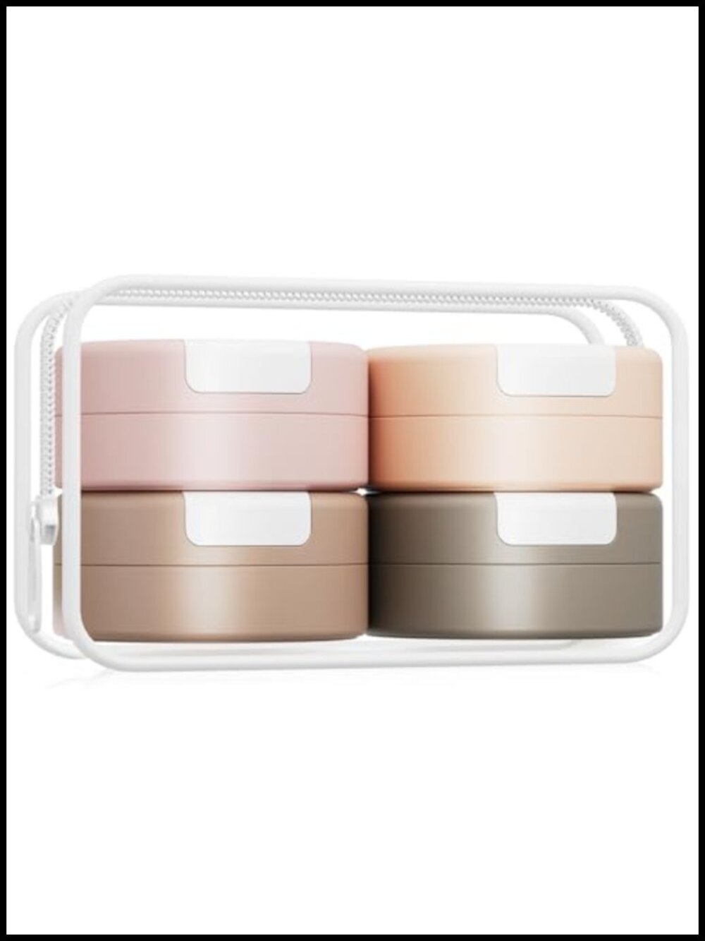 Magnetic Travel Containers 1oz Leakproof Cream Jars with Toiletry Bag